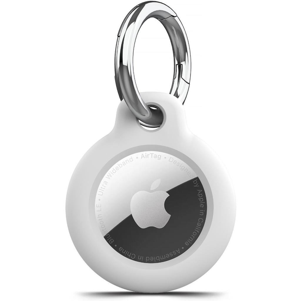 AirTag2 Hard PC Sleutelhangerhoes met Anti-Verlies Gesp voor Apple Tracker.