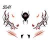Funny Face Tattoos Halloween Tattoo Stickers, Waterproof Scary Makeup Decals for Party, Cosmetic Grade Ink Temporary Wound Scar Body Art Kids