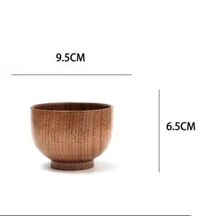

1Pcs Natural Log Anti Scalding Bubble Noodle Bowl Round Jujube Wood Household Children s Wooden Bowl Kitchen Accessories