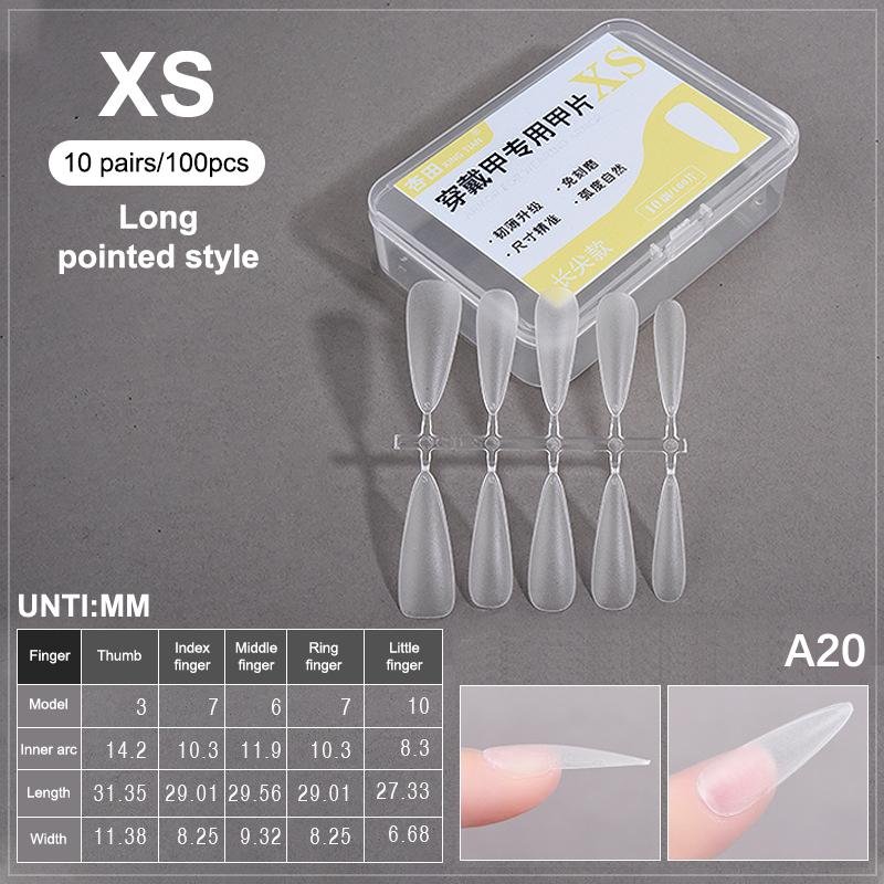 100PCS/Box Fake Nail Tips Medium Design Matte Finish False Nails Manicure Tool Extension Press On Nails