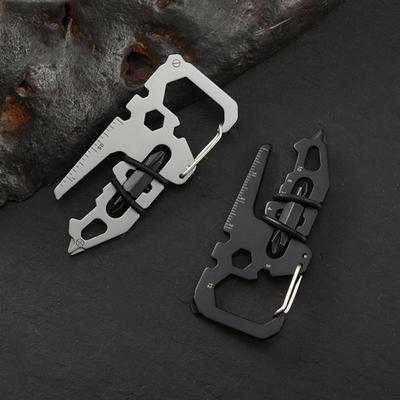 Multitool Schlüsselanhänger Klare Skala Hohe Härte Taschenformat Lanyard-Loch Tierform Multifunktionaler Edelstahl Flaschenöffner Multitool