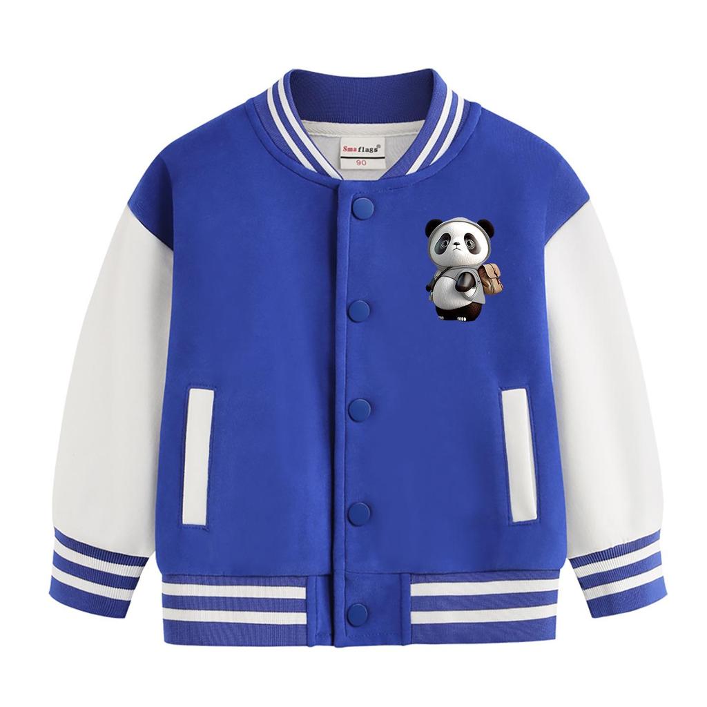 Giacca da Baseball Foderata in Pile per Bambini - Collezione Autunno/Inverno 2026, Capo d'Abbigliamento Versatile Taglia Media/Grande
