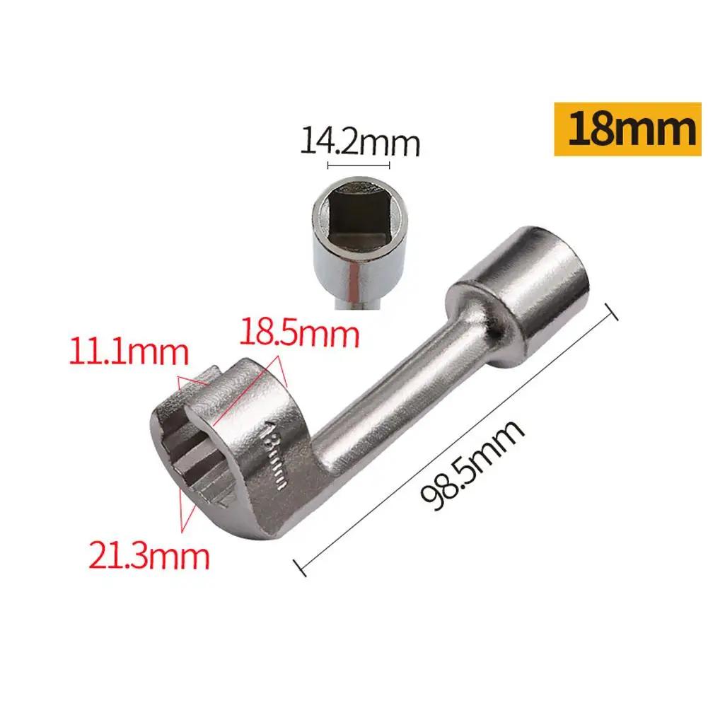 

12/14/16/17/18/19mm Socket Wrench L-shaped Open Hexagonal Fuel Line Slotted Remover Automotive 1/2 Drive Line Socket T2w0