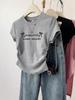 Women's American Style Cropped Slim-Fit T-shirt, Summer 2026 Hot Designer Item, Regular Shoulder, Short Sleeve.