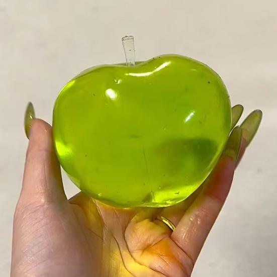 Clear Fruit Squeeze Toy Anxiety Relief Soft Stretch Shapeable Stress Ball Transparent Fruit Sensory Fidget Toy Party Favors