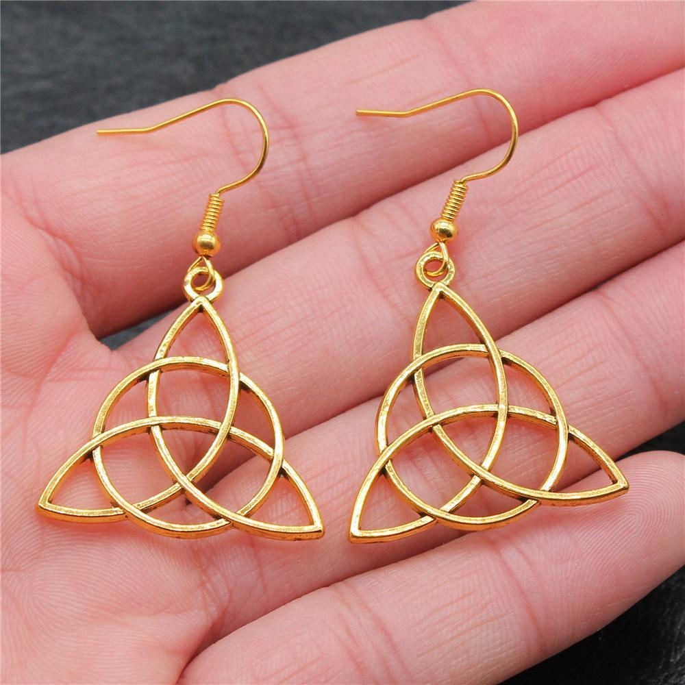 Drop & Dangle Earring Celtic Hexagram Kids' Jewelry MaterialsEarring Size 18x19mm QE006