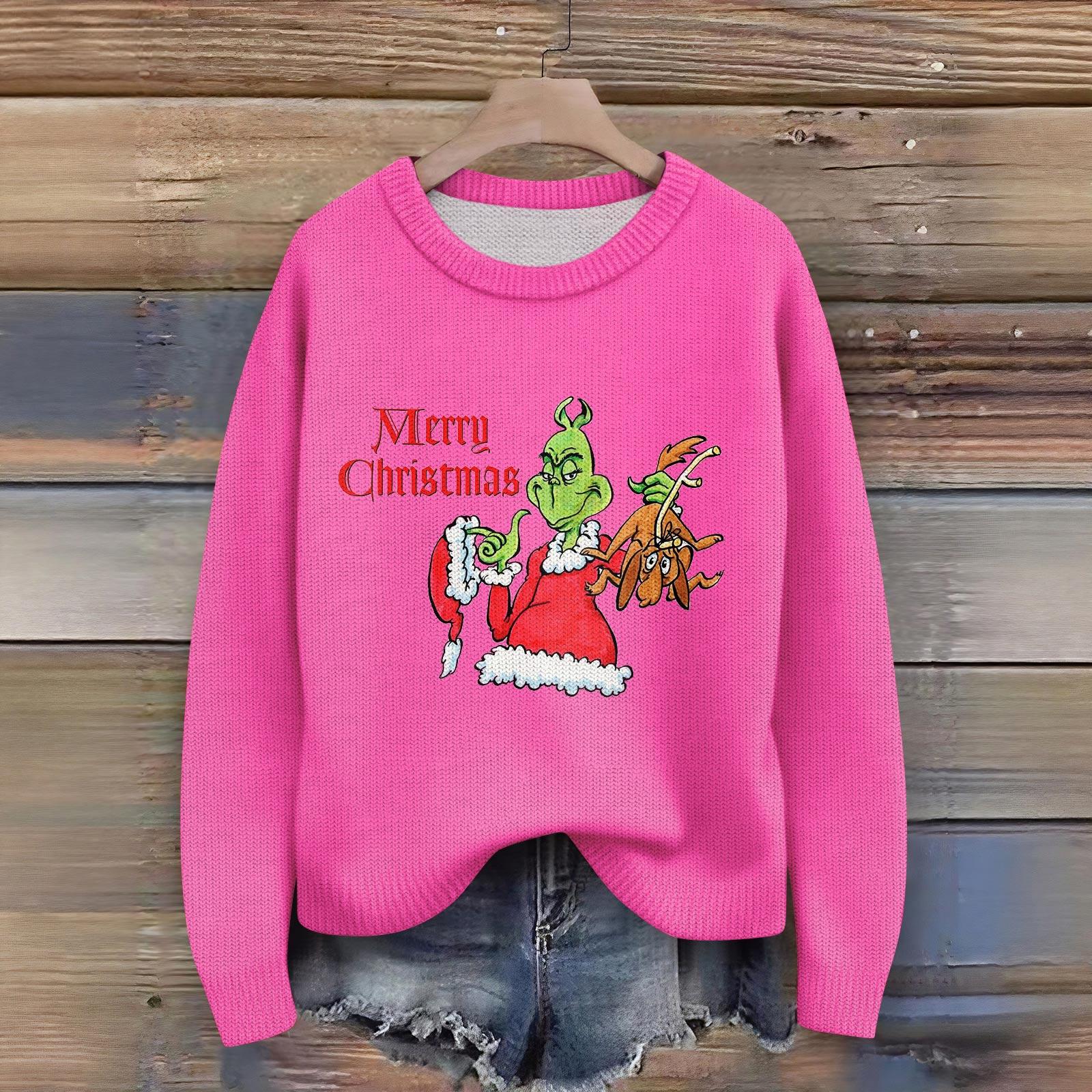 

Женский модный повседневный пуловер с длинным рукавом и вырезом горловины XXL винный