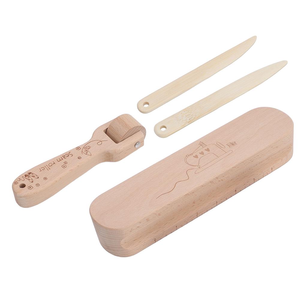 Tailor Clapper Set Beech Wood Seam Flattening Tool Ironing Clapper Seam Roller and Point Turner