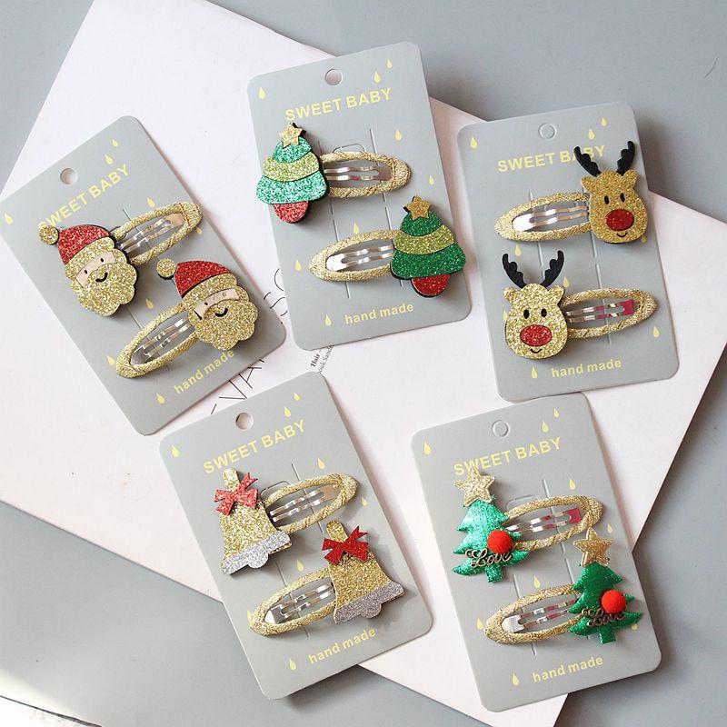 

Christmas gift hairpin set children hair accessories holiday gift princess Christmas hairpin girl hair accessories side