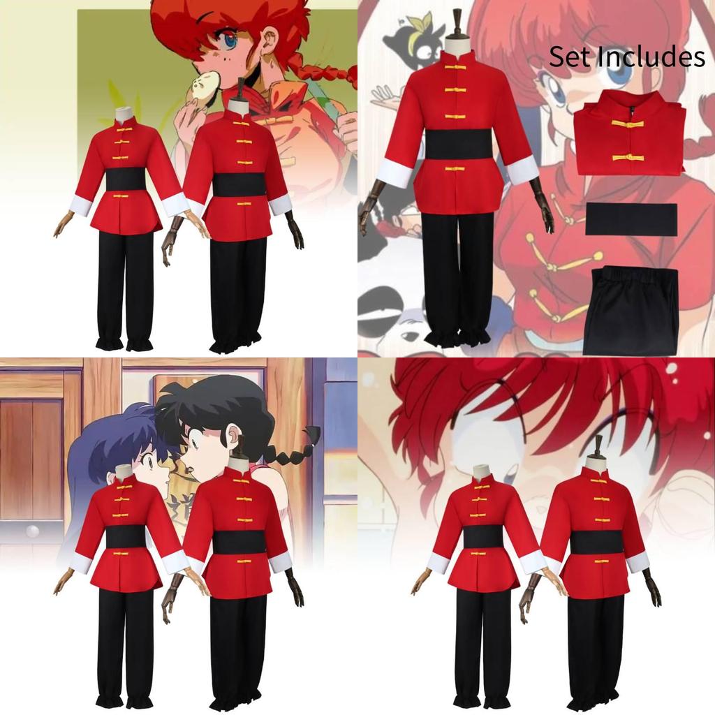 Soft And Durable Ranma Costume Featuring Streetwear Inspired Kung Fu Design For All Seasons