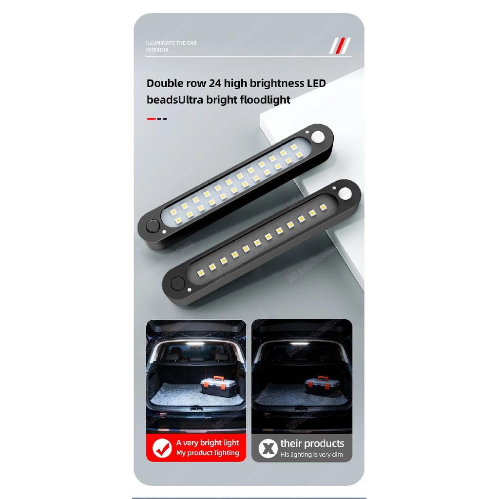 Car Trunk Sensor Light Automatic Truck Lighting Auto Ceiling Lamp USB Charging Car Dome Light LED Car Lamp For Auto Roof Luggage