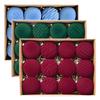 8cm Velvet Dark Color Flocked Christmas Tree Ornaments