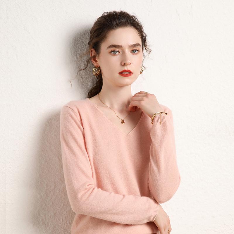 Women's Cashmere Sweater Qinghe Cashmere 100% Cashmere Women's Autumn and Winter Cashmere Sweater Soft and Warm