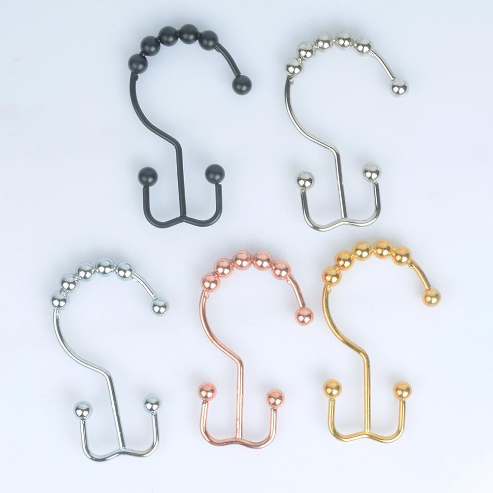 Shower Curtain Hooks Double Glide Rings Bathroom Smooth Surface Rust Proof Stainless Steel 12pcs At Affordable S Free Real Reviews With Photos Joom Shower Curtain Hooks Double Glide, Rose Gold Shower Curtain Hooks