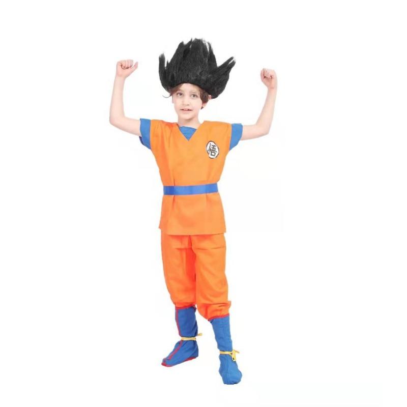 Dragon Ball Cosplay Sun Wukong Kostym Animation Gui Xianliu Super Saiyan Peruk Barnföreställning