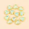 10Pcs Multicolor Crystal Peach Heart Charms For Women Girls Jewelry Making DIY Sweet Romantic Love Heart Pendant Necklace Crafts