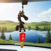 Traditional Chinese New Year Decoration Zodiac Pony Figurine Car Ornament  Festive Decor