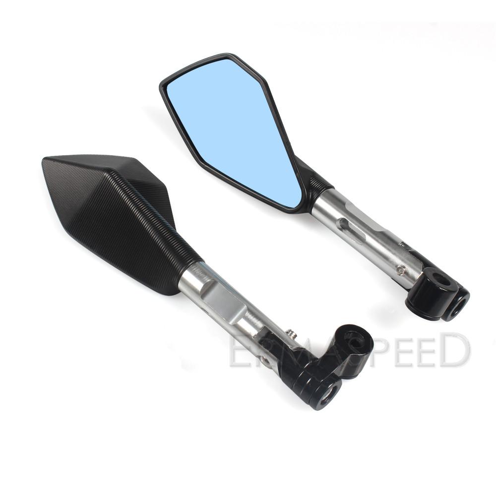 Univerzální motocyklové zpětné zrcátko Hawk-eye 8mm 10mm zrcátka na řidítka pro motocyklový skútr Dirt Bike E-bike modré