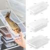 New Transparent Food Storage Box Drain Tray Sealed Refrigerator Organizer with Lid Frozen Storage Box Refrigerator