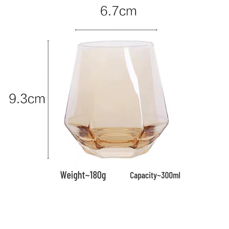 ZISIZ Ins Style Handmade Diamond Glass Cup