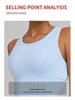 Damen High-Intensity Yoga Tanktop mit integriertem BH - Schlankmachende & Figurumspielende Fitnessbekleidung