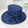 Elegant Retro European & American Wide-Brim Sun Hat for Women - Spring/Summer Beach & Banquet Style