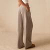 Women's Fashion Wide Leg Pants Loose Lace-up Casual Trousers