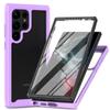 PET Screen Protector Armor Phone Case For Samsung Galaxy S25 Ultra S24 FE 5G S22 Plus Plastic TPU Frame Transparent Back Cover