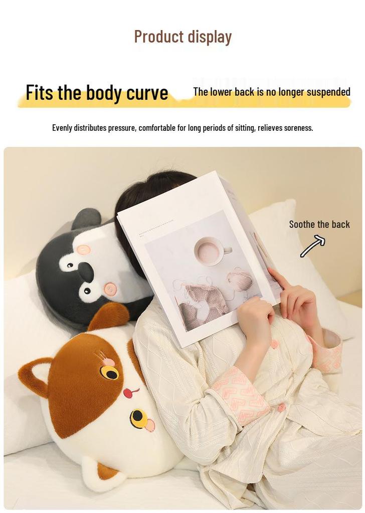 New Cute Animal Plush Cushion Pillow - Perfect for Bedside, Sleep, or as a Birthday Gift