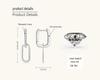 Elegant Moissanite Paperclip Dangle Earrings - Women's Silver Jewelry with Chic, Modern Design