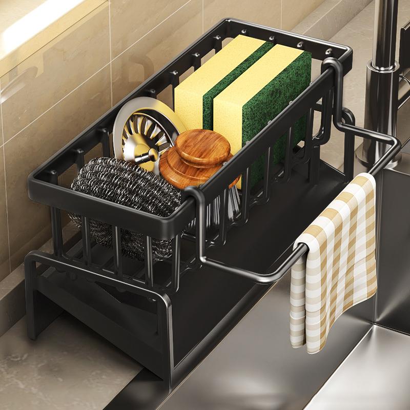 

Подставка для кухонной сушки с головой дракона, настольная подставка для хранения губок, тряпок для мытья посуды, из стальной проволоки, божественная подставка для хранения кухонной утвари в раковине чёрный