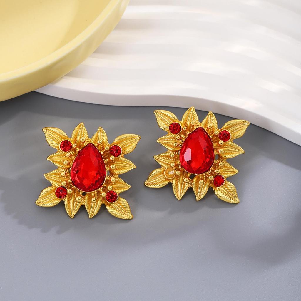 Pendientes Vintage de Estilo de Corte con Pedrería y Esmalte - Exquisita Joyería de Plata 925