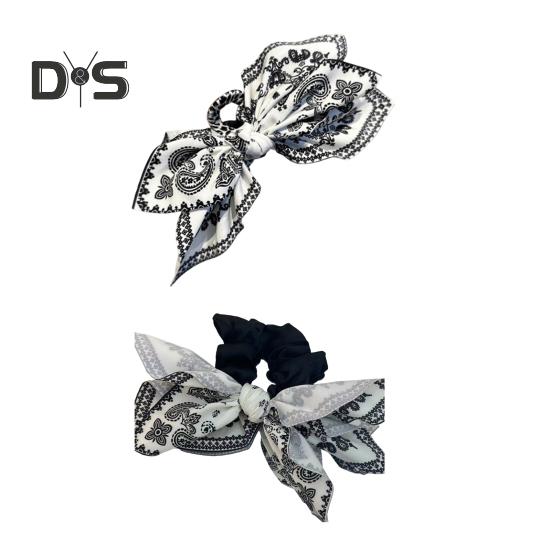 Women Bow Hair Claw Clips Double-sided Cashew Nut Pattern Hair Clip Large Bowknot Hairpins Barrettes for Long Short Hair Accessories