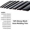 16Ft Glossy Black Automotive Car Exterior And Interior Molding Trim Universal Bumper Window Door Body Side Decorative Strip Scratch-Proof (1 Inch