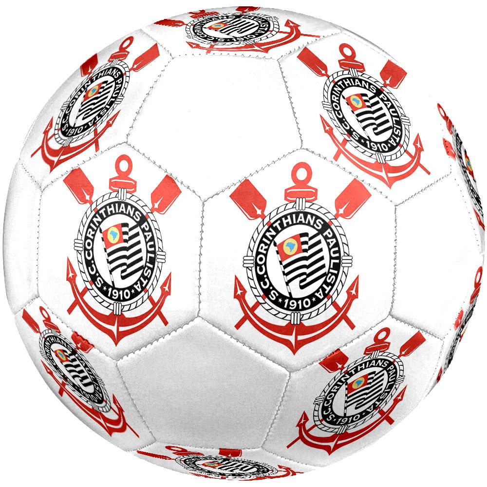 Corinthians Size 5 Soccer Ball, Machine-Stitched PVC, Durable & High Bounce, All Ages Fit, Fan Merchandise, Matches & Outdoor Use.
