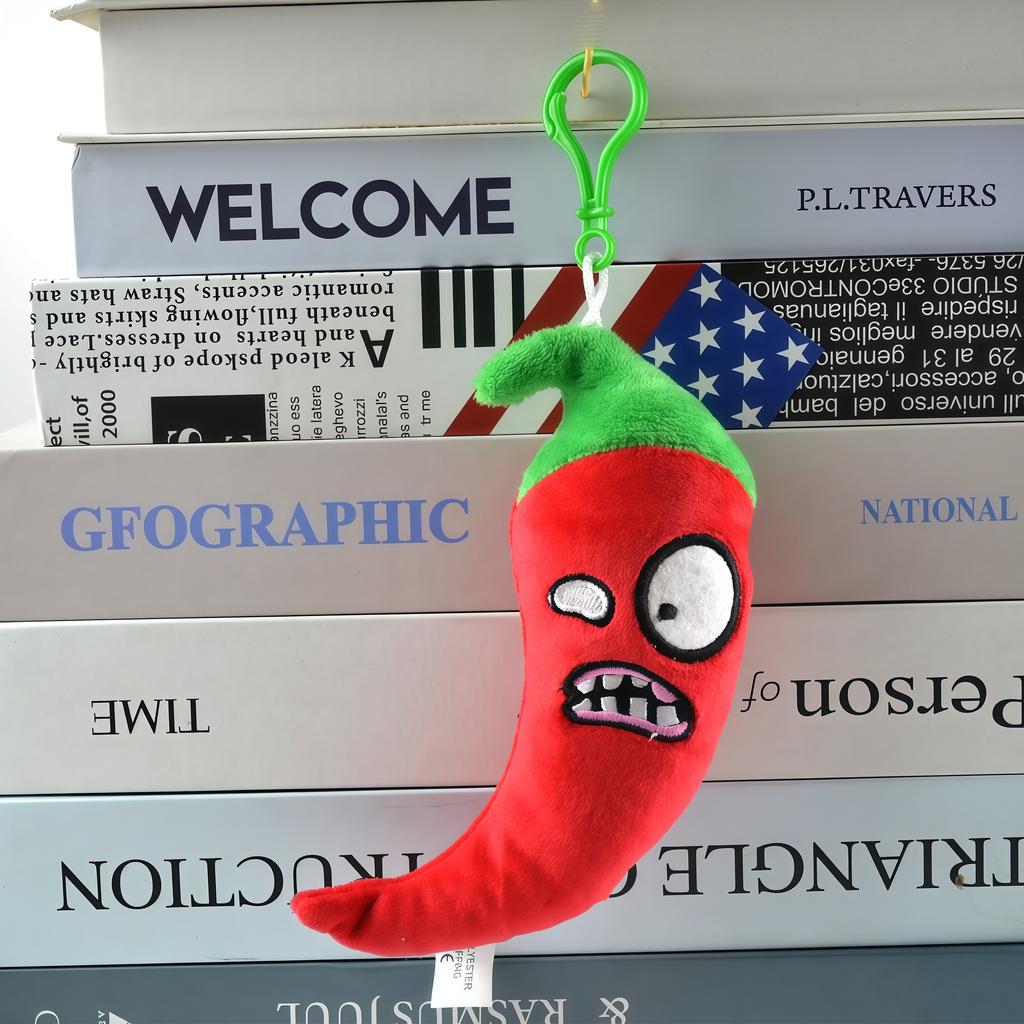 2025 New Style Plants vs Zombies Plush Pendant Cute SunFlower Peashooter Chomper Bag Keychain Decoration Stuffed Doll Kids Gift