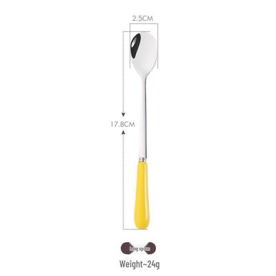 Stainless Steel Ceramic Handle Long Stirring Spoon