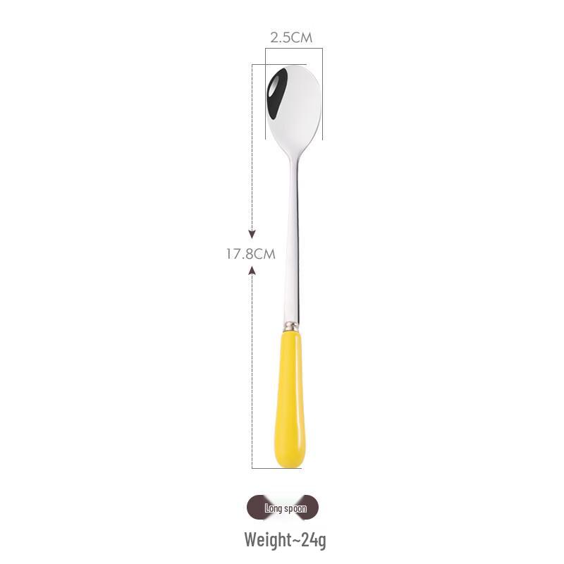 

Stainless Steel Ceramic Handle Long Stirring Spoon
