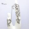 Finger Chain Ring Flower Pattern Jewelry Adjustable Women's Fashion Women Link for Wedding
