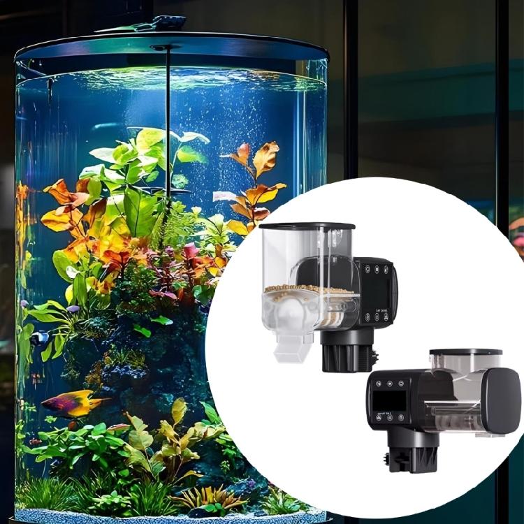Digital Timer Fish Feeder For Aquariums Automatic Food Dispenser Quiet Operations Easy Installation Design for Pet Care
