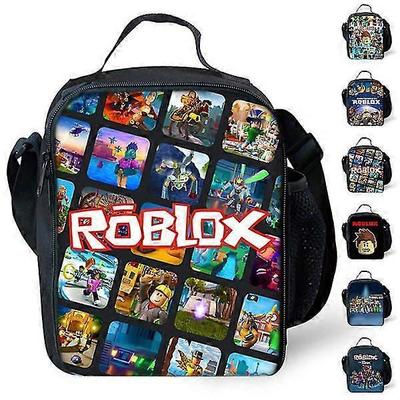 Roblox Trykt Isoleret Madtaske til Børn, Skole Picnic Crossbody Isoleret Tote Taske til Drenge Piger D