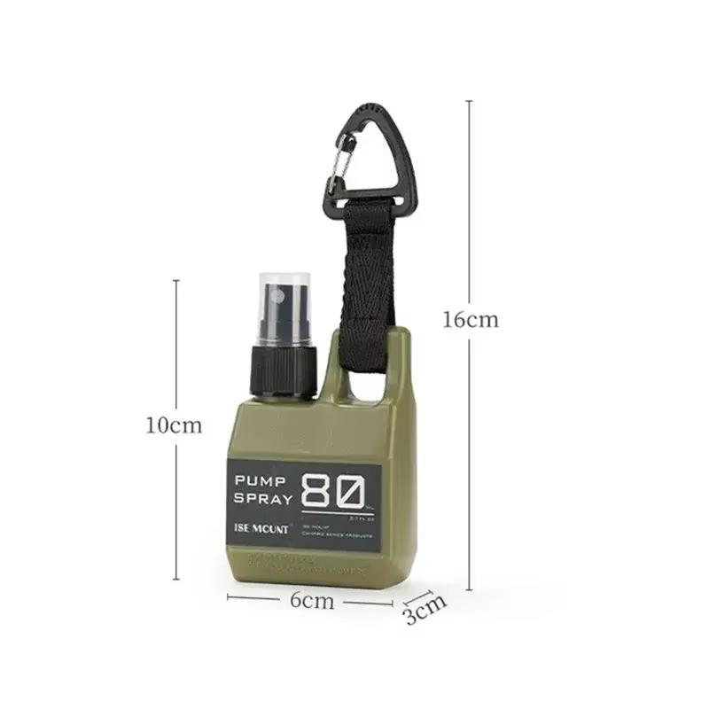 

80ml Outdoor Portable Camping Pump Perfume Refillable Spray Bottle Empty with Buckle Cosmetic Containers Atomizer Bottle Travel