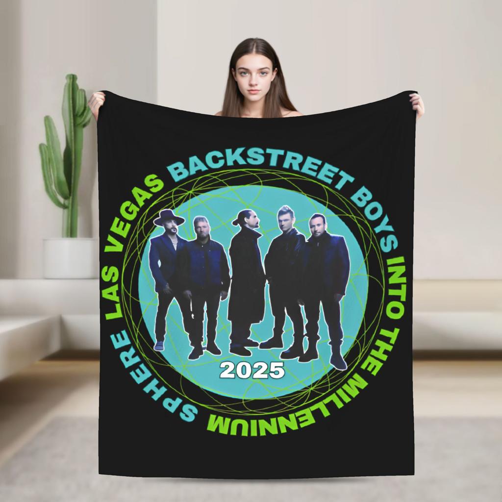 Backstreet Boys BSB Millenniums Fleece Blankets Band Music Funny Throw Blankets for Bed Sofa Couch 200x150cm Super Soft