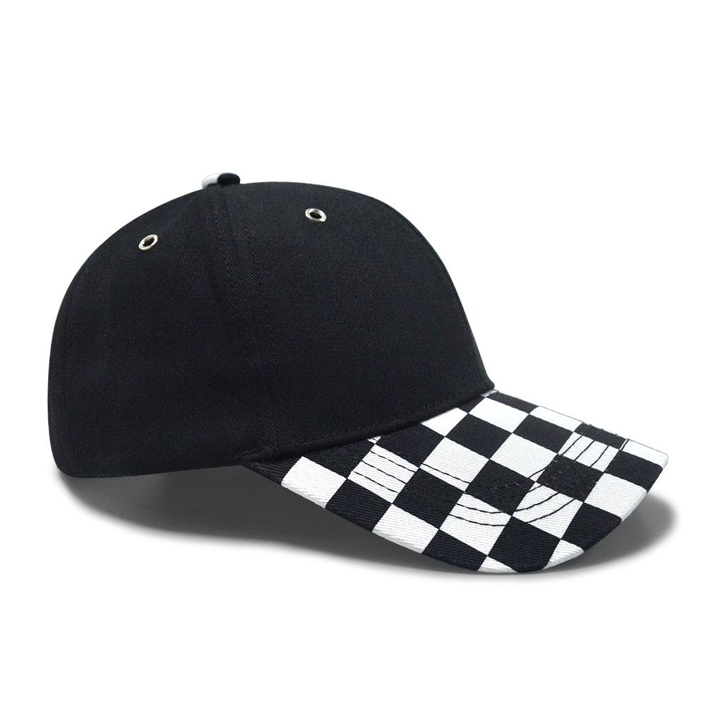 Classic Baseball Cap Boys Girls Fashion Adjustable Peaked Cap Black White Plaid Hip Hop Outdoor Sunscreen Sport Children'S Hat
