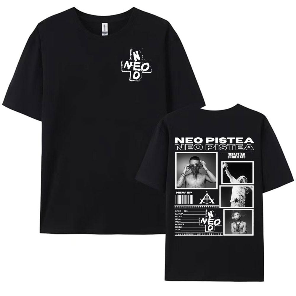 Rapper Neo Pistea Album 2025 Tour Merch T Shirt Men Women High Street Gothic Hip Hop T Shirts Casual Summer Pop Art Tshirt Tops