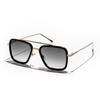 Ruiao  Square Mens Designer Sunglasses Metal Frame Gradient Luxury Shades UV400 Rectangle Pilot Sun Glasses for Men