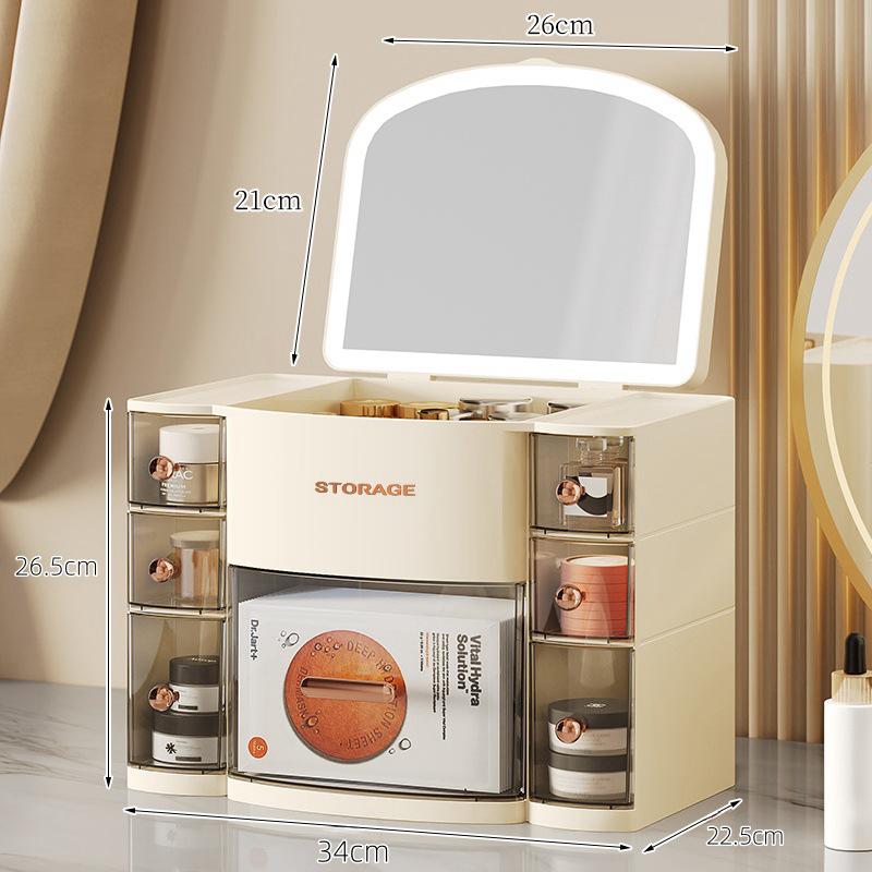 

Large Multifunctional Dustproof Cosmetic Organizer for Living Room - Desktop Lipstick Storage Box