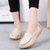 Genuine Leather Shoes Woman Soft Boat Shoes for Women Flats Shoes Big Size Ladies Loafers Non-Slip Sturdy Sole