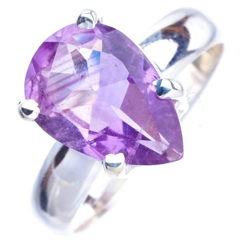 

StarGems Natural Amethyst Handmade 925 Sterling Silver Ring 7.5 E9210