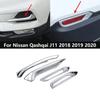 For Nissan Qashqai J11 2018- Car Styling ABS Car Front Fog Lights Lamp Eyelid Eyebrow Cover Rear Fog Lamp Cover